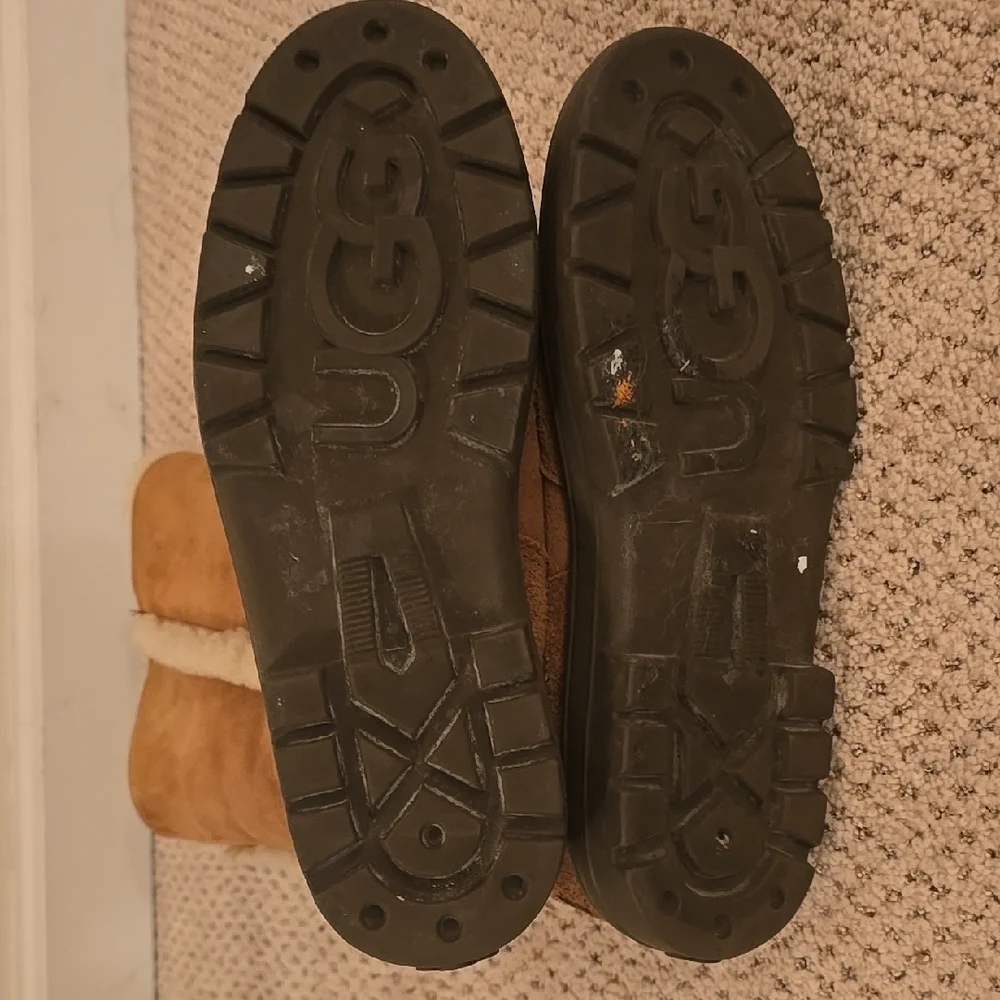 Women's Tan Shearling Boots - Picture 4 of 8